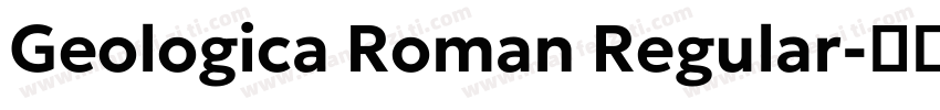 Geologica Roman Regular字体转换